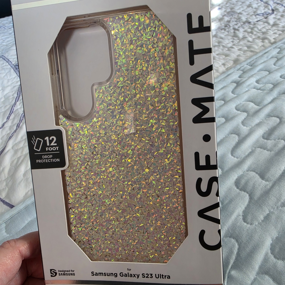 Case-Mate Samsung S23 Ultra Iridescent Glitter Case - Gold